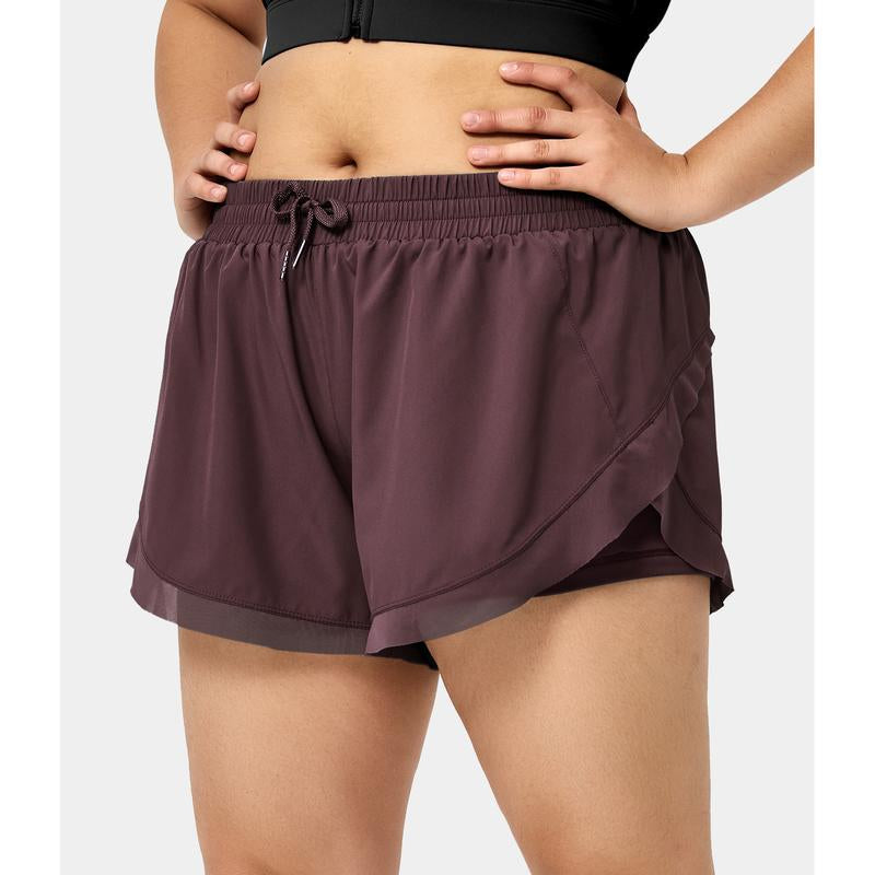 Low Rise Drawstring Fitness Shorts