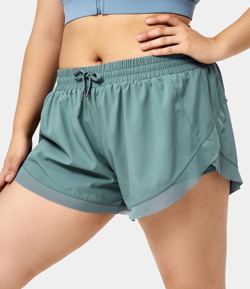 Low Rise Drawstring Fitness Shorts